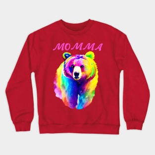 Momma BEAR with Text Crewneck Sweatshirt